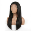 Long Straight Black Lace Front Wig – 22 Inch Synthetic Fiber, Glueless Cap, Natural Hairline