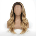 24 Inch Balayage Ombre Wavy Lace Front Wig – Human Hair, Pre-Plucked Hairline, Glueless Cap