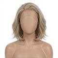 Short Ash Blonde Wavy Bob Lace Front Wig – Human Hair, Pre-Plucked Hairline, Glueless Cap