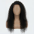 22 Inch Black Wool Curl Lace Front Wig – Human Hair, Pre-Plucked Hairline, Glueless Cap