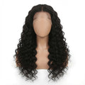 22 Inch Black Curly Lace Front Wig – Synthetic Fiber, Pre-Plucked Natural Hairline, Glueless Cap
